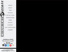 Tablet Screenshot of churchandstatebistro.com